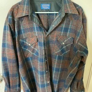 Pendleton Virgin Wool Flannel Shirt Size XL Made in USA Mens